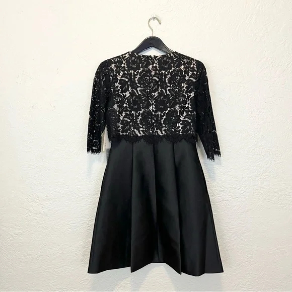 Eliza J Dress Black Lace Popover Layered 4 Party Cocktail